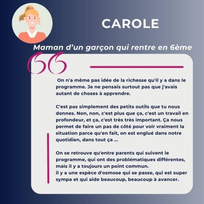 Témoignages KA - Carole