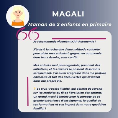 Témoignages KA - Magali