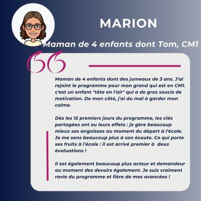 Témoignages KA - Marion